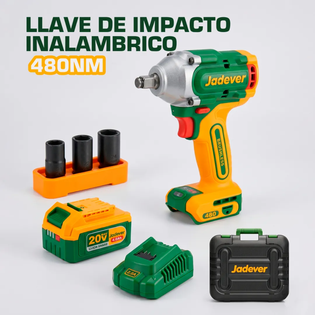 LLAVE DE IMPACTO INALAMBRICO 20V 480NM  