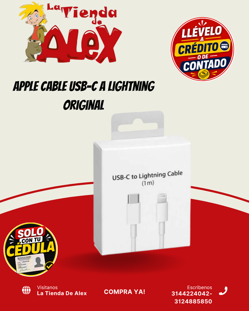 Apple Cable USB-C a Lightning Original