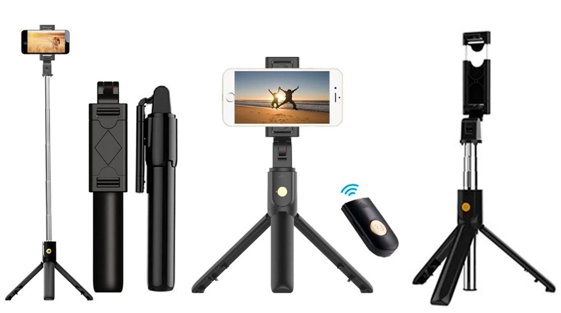 Monopod Celular 3 en 1 trípode control K07