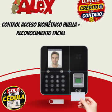 Imagen del producto CONTROL ACCESO BIOMÉTRICO HUELLA + RECONOCIMIENTO FACIAL