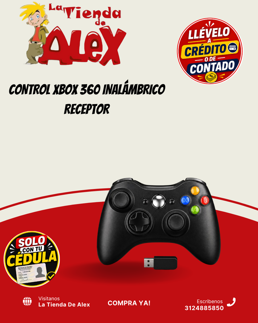 CONTROL XBOX 360 INALÁMBRICO RECEPTOR