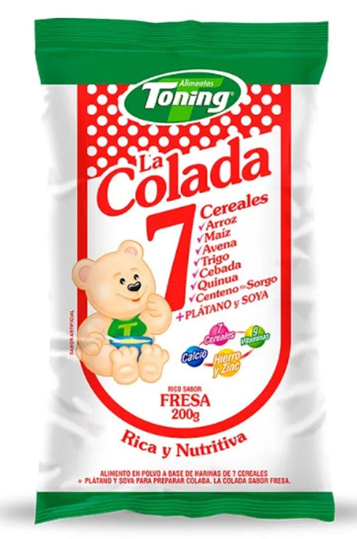 COLADA 7 GRANOS FRESA*200G TONING
