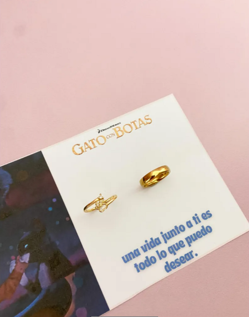  ANILLOS PAREJA GATO CON BOTAS 2