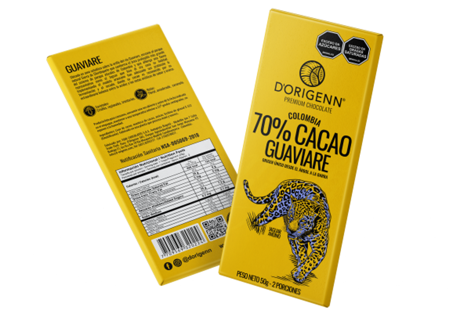 BARRA CHOCOLATE DORIGEN  GUAVIARE 70%*12G