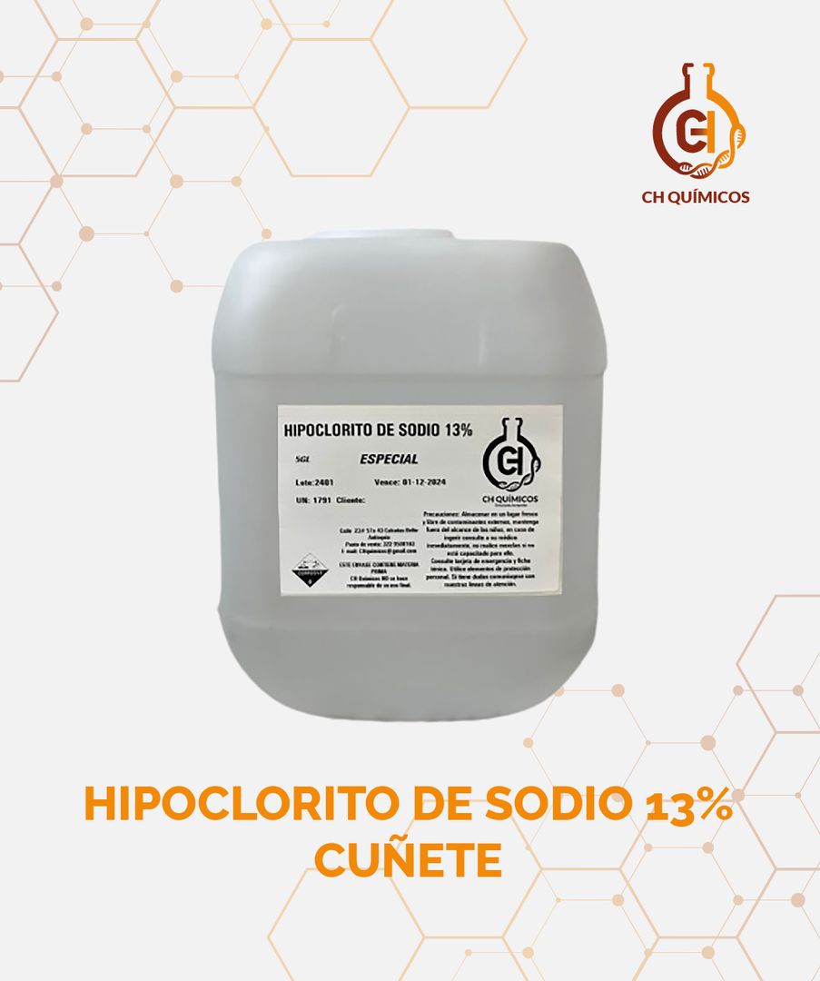 HIPOCLORITO DE SODIO: 13% - CUÑETE