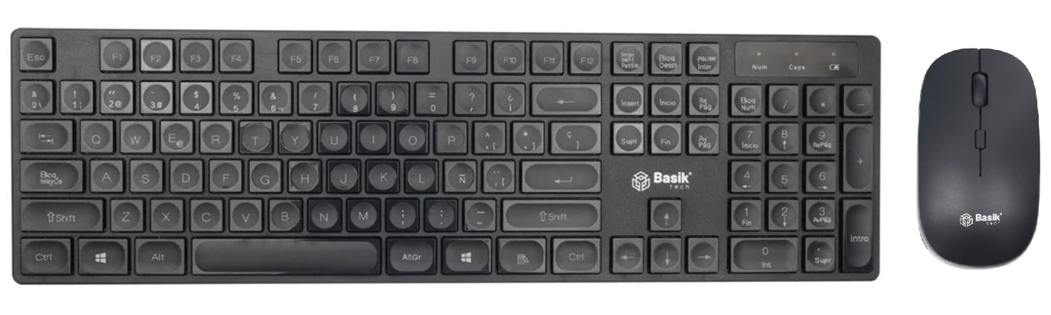 Combo Mouse y teclado inalámbrico Basik BSK02