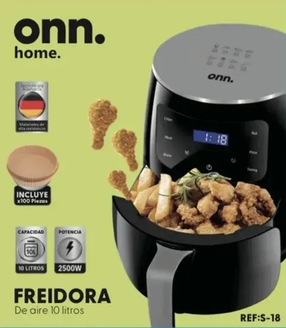 FREIDORA AIRE ONN AIR FRYER GRAN CAPACIDAD PAPEL ANTIADHERENTE