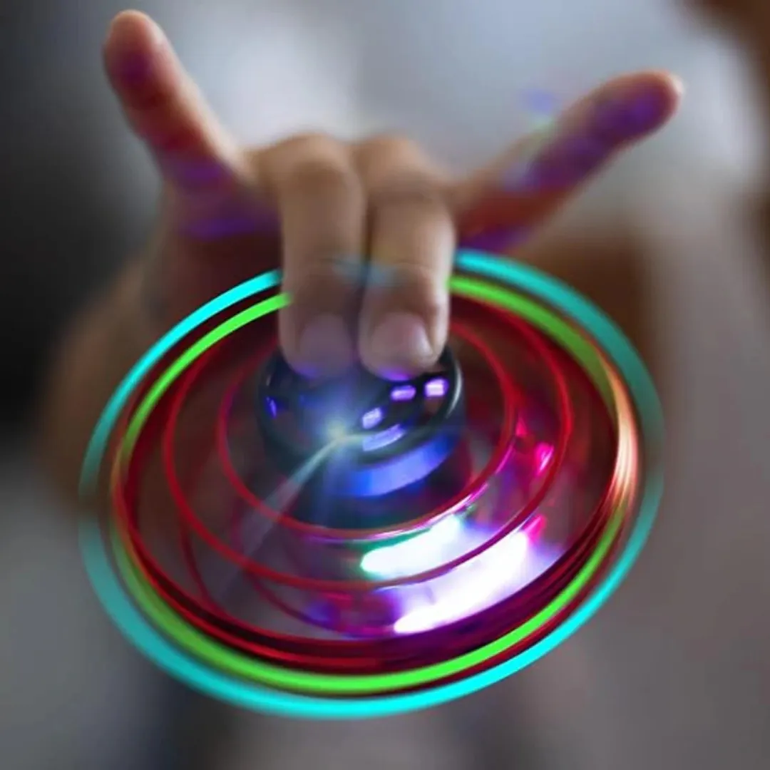 SPINNER VOLADOR JUGUETE CON LUZ RGB GIRATORIO
