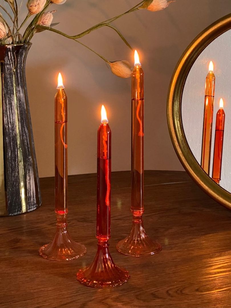 Velas de Cristal Ambar