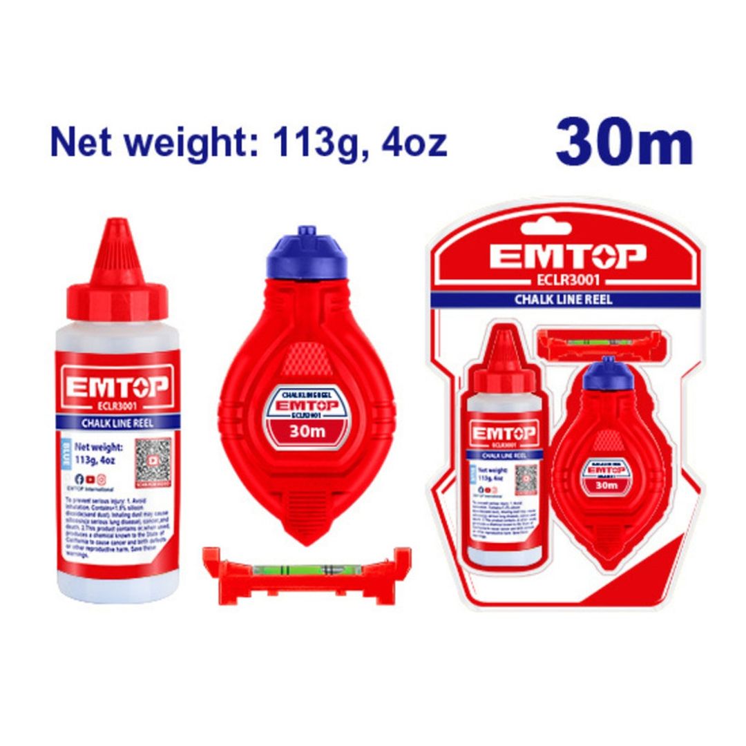 EMTOP CIMBRA DE TIZA 30MTS + NIVEL SUPER EMTOP