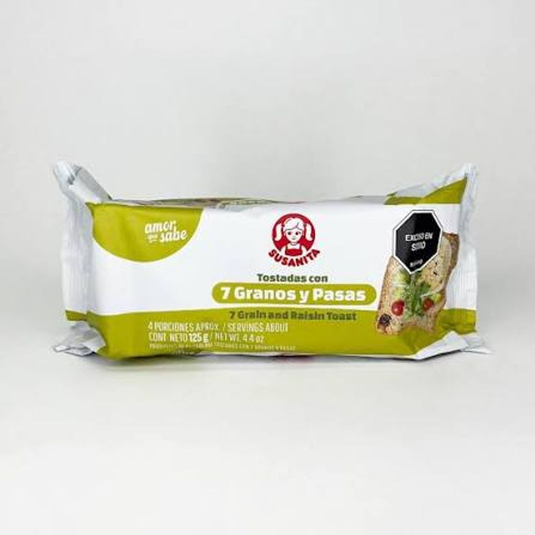 TOSTADAS 7 GRANOS CON PASAS SUSANITA*125G