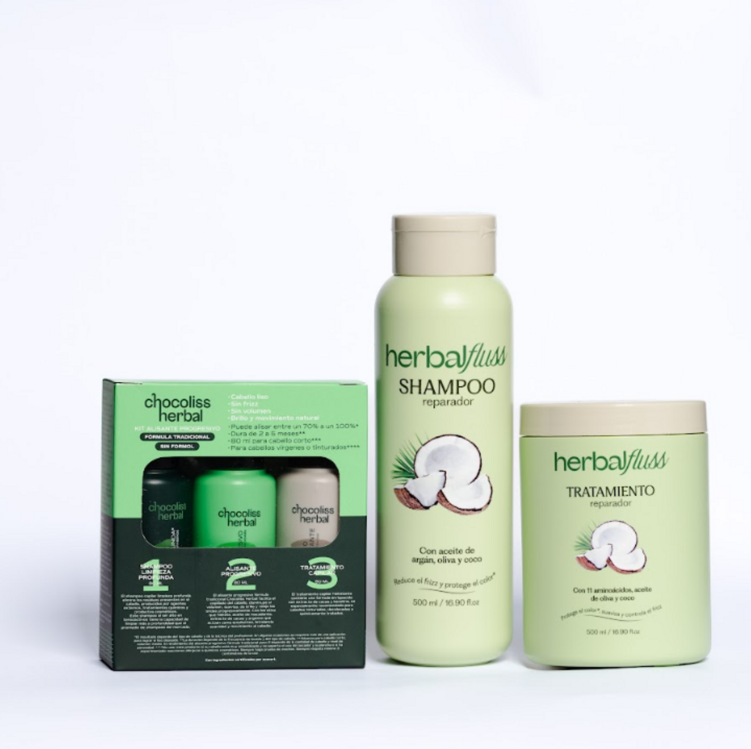 Combo liso y nutritivo cabello corto