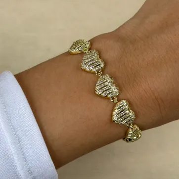 Imagen del producto Pulsera corazones circones 