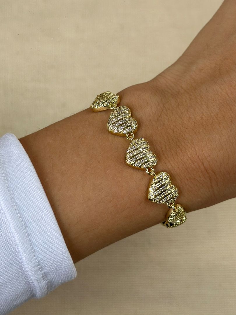 Pulsera corazones circones 