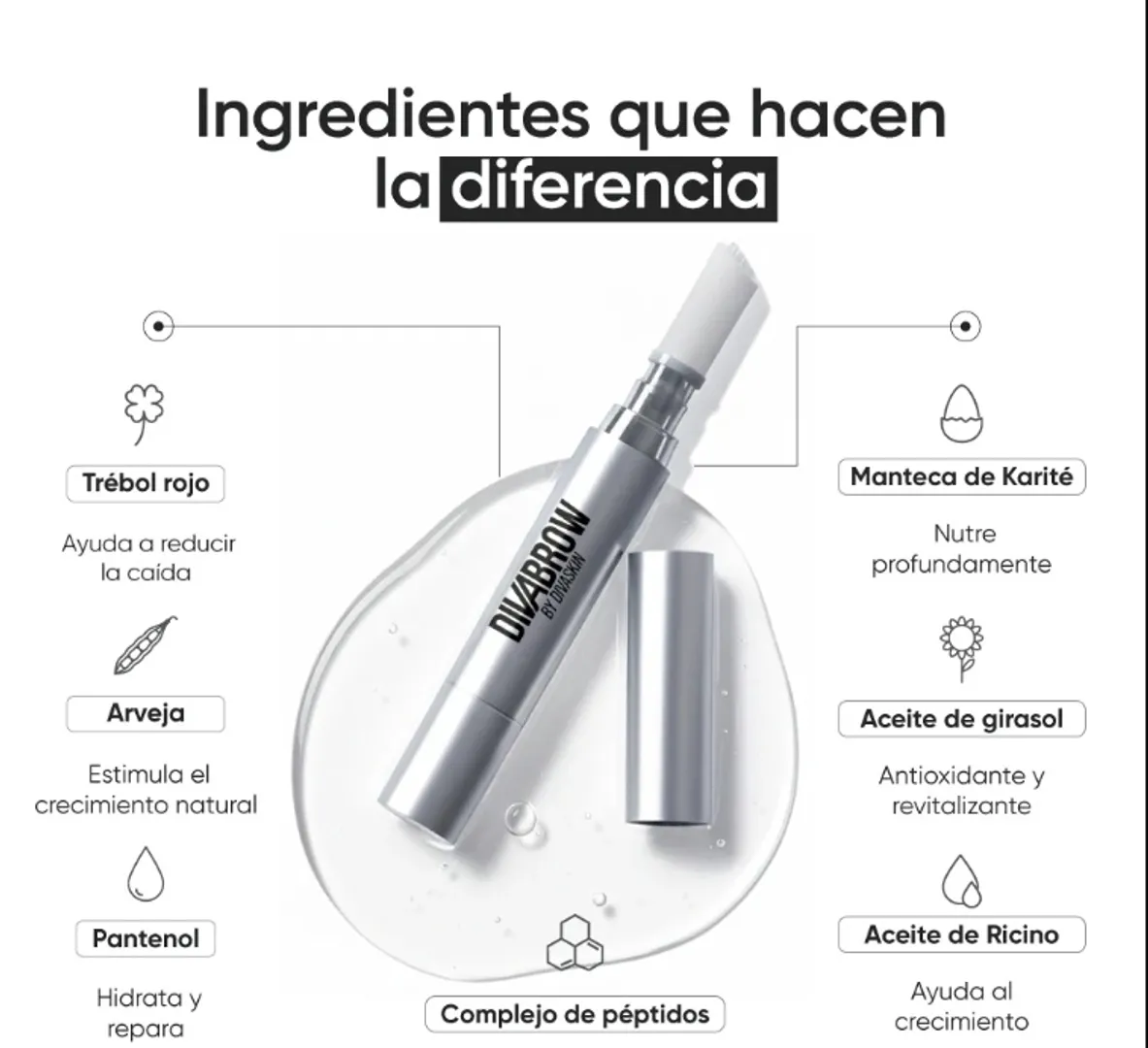 Divabrow - Serum para el crecimiento de cejas