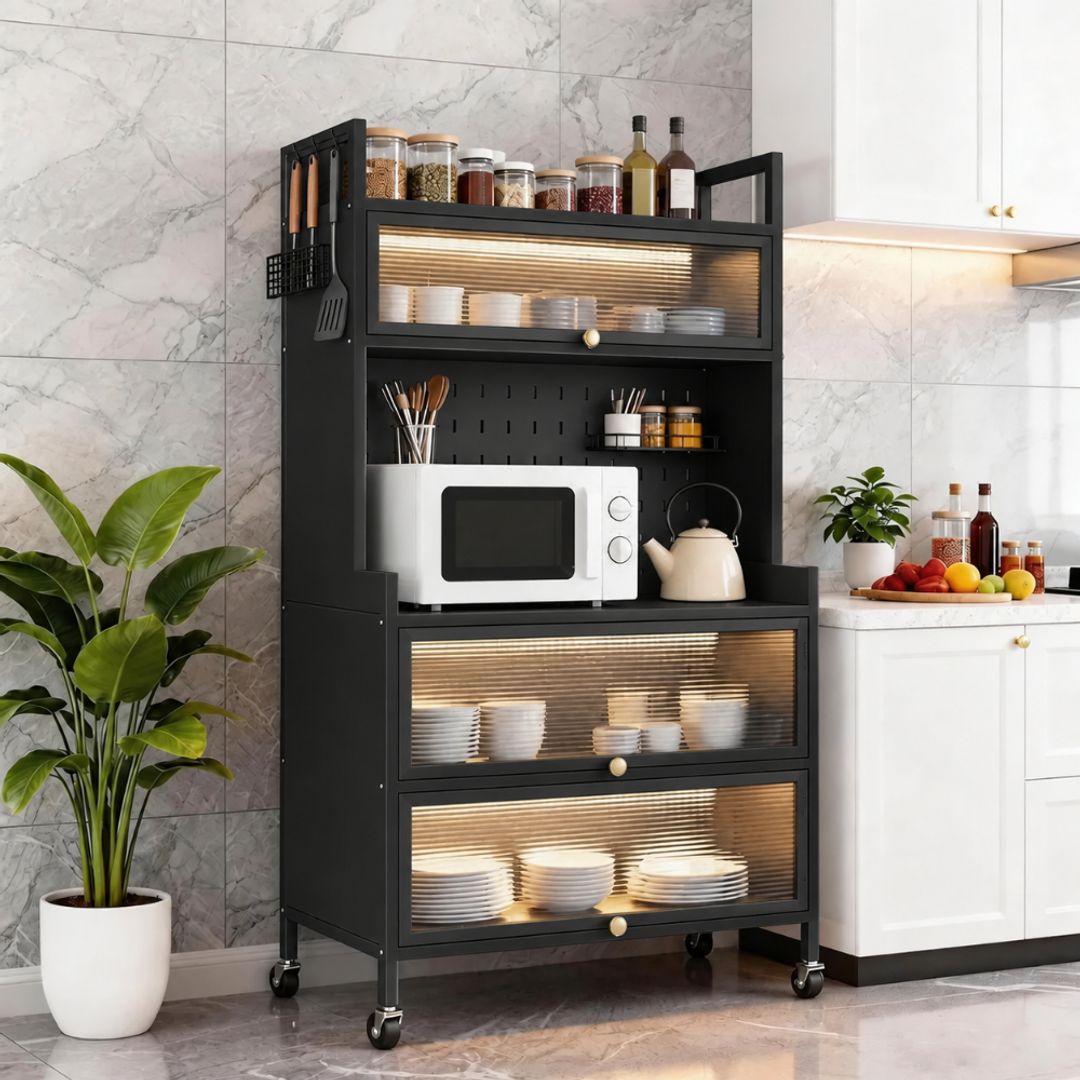 PLATERO ORGANIZADOR MULTIFUNCIONAL 3 GABINETES EXTRA GRANDE 155x99x42CM