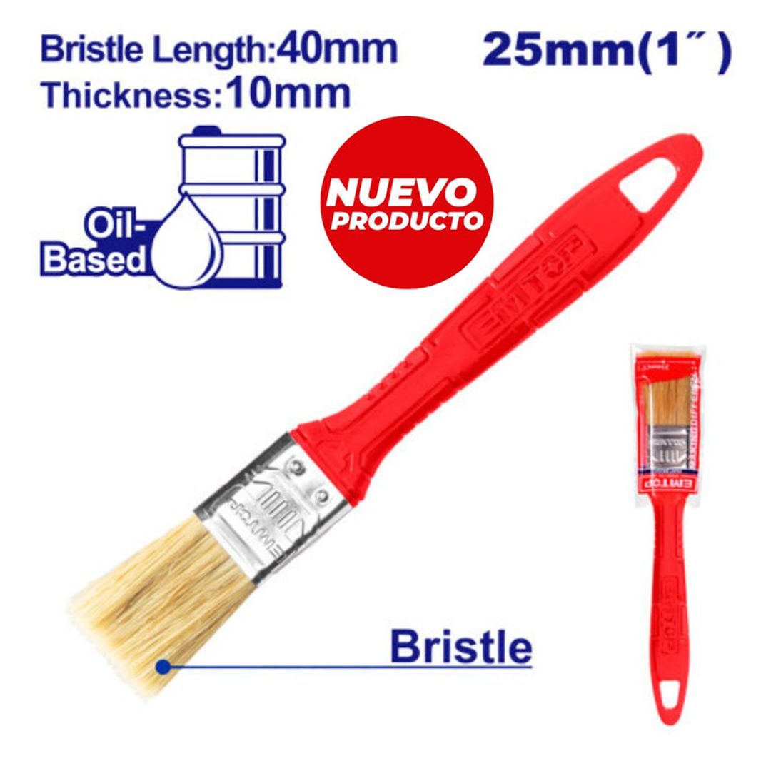 EMTOP BROCHA 1" CERDA PARA BASE ACEITE SUPER EMTOP