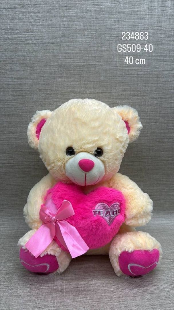 OSO CON CORAZÓN 40 CM