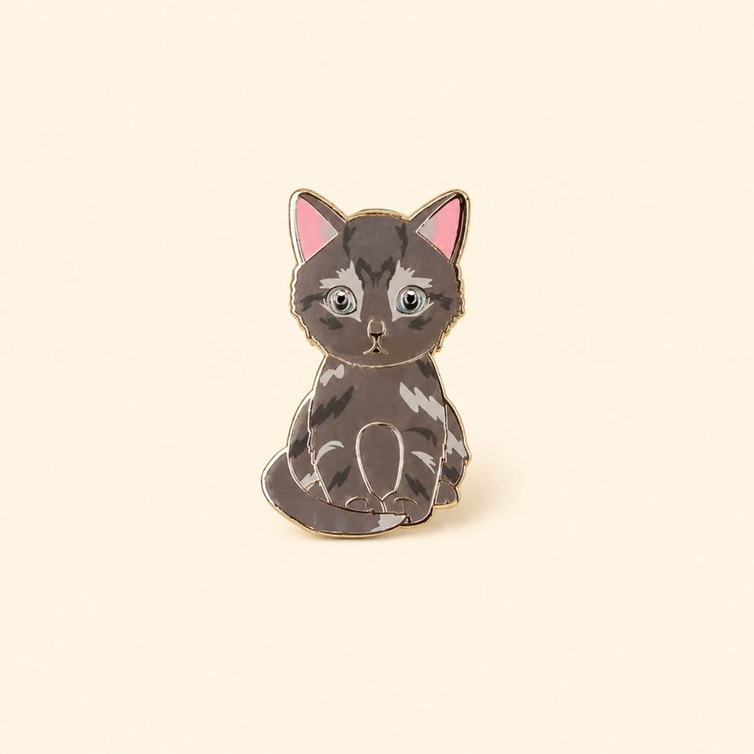 PIN GATO GRIS ATIGRADOI