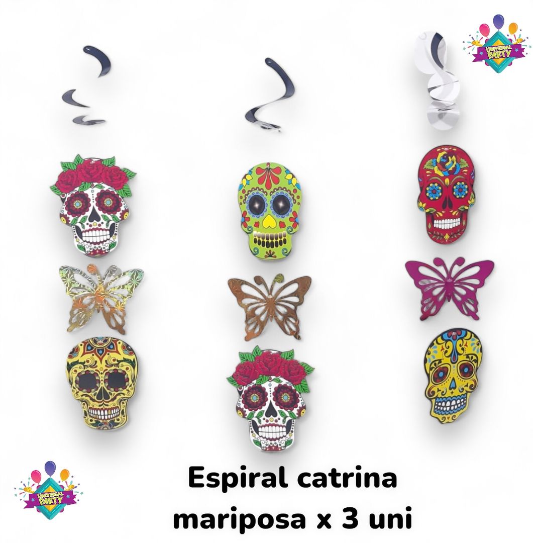 ESPIRAL CATRINA MARIPOSA X 3 UNI