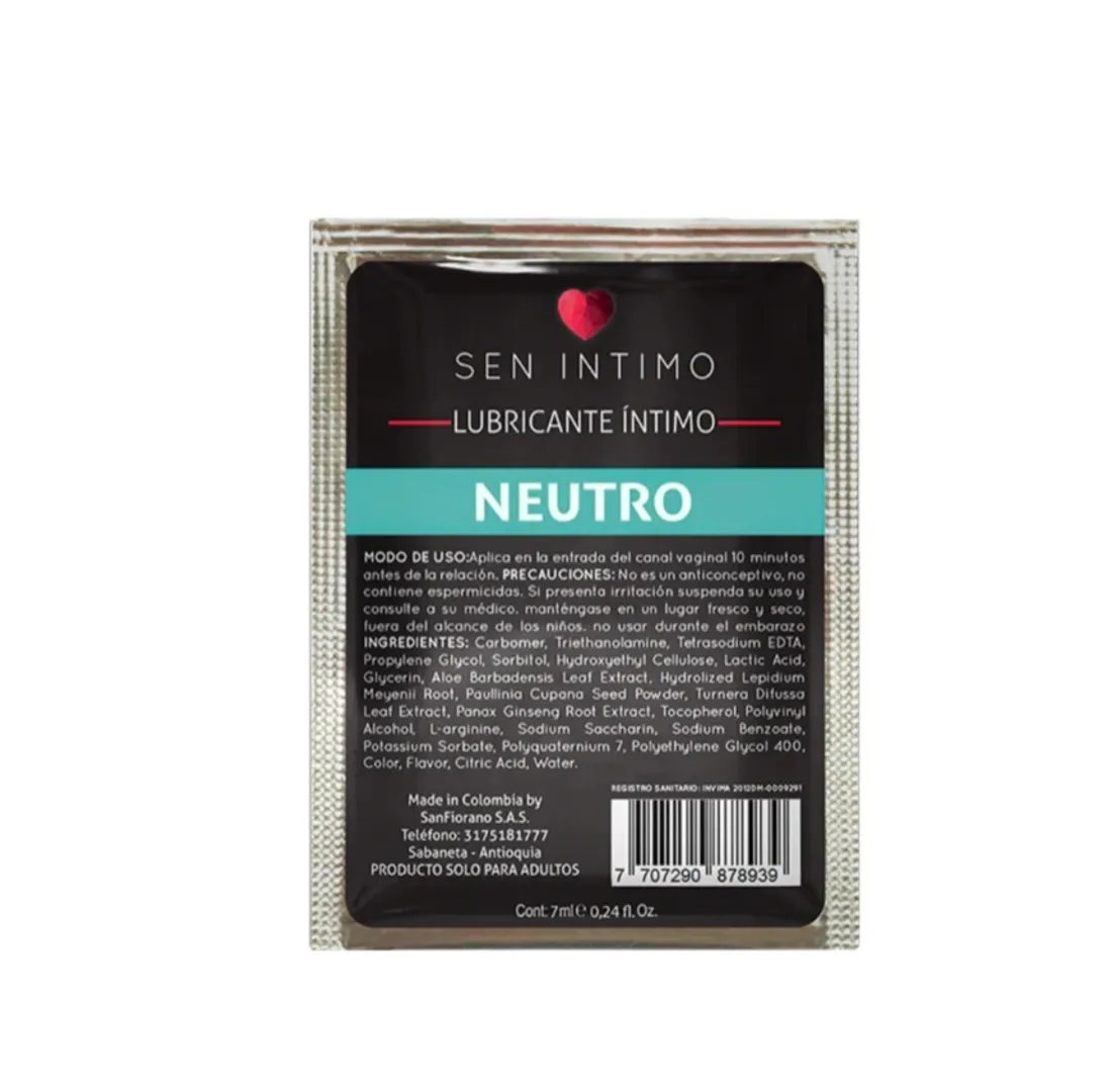 Lubricante Íntimo Estrechante Sachet x 7 ml by Sen Íntimo