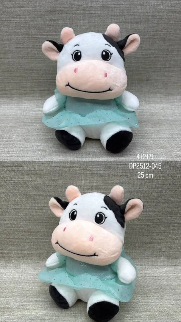 VACA CON VESTIDO VERDE 25 CM