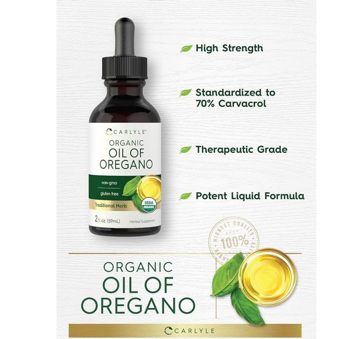Aceite orgánico de orégano 2 onzas líquidas CARLYLE