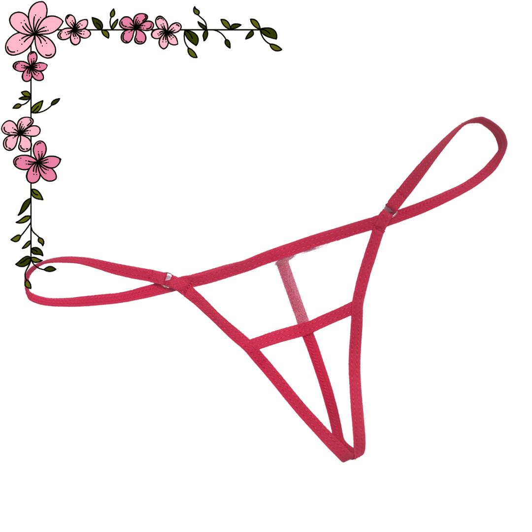 Tanga hilo en velo con apertura 