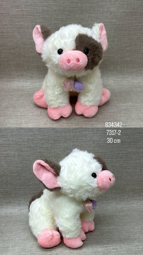 CERDITO SENTADO CON MOÑO DE 30 CM 