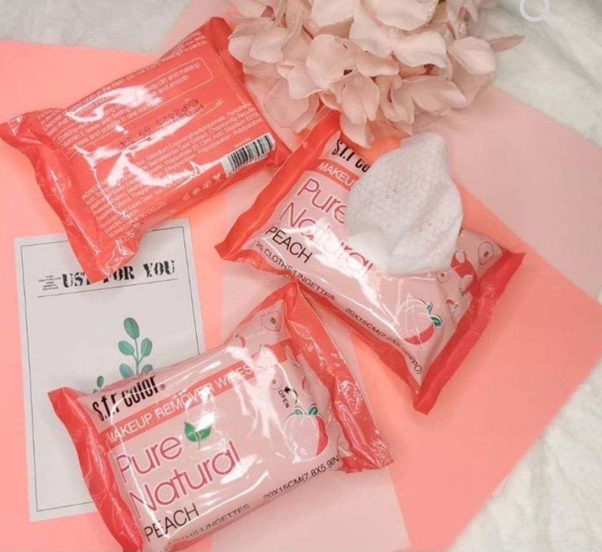 TOALLITAS DESMAQUILLANTES PEACH SFR COSMETIC 