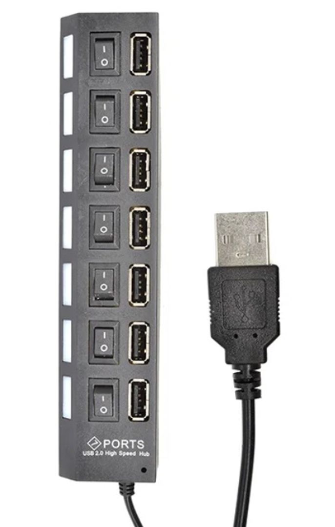 Switch USB HUB Led X7 7 puertos