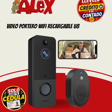 Imagen del producto VIDEO PORTERO WIFI RECARGABLE U8