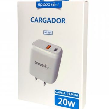 Cabeza cargador Tipo C y USB 20W SpeedSong - imagen 2