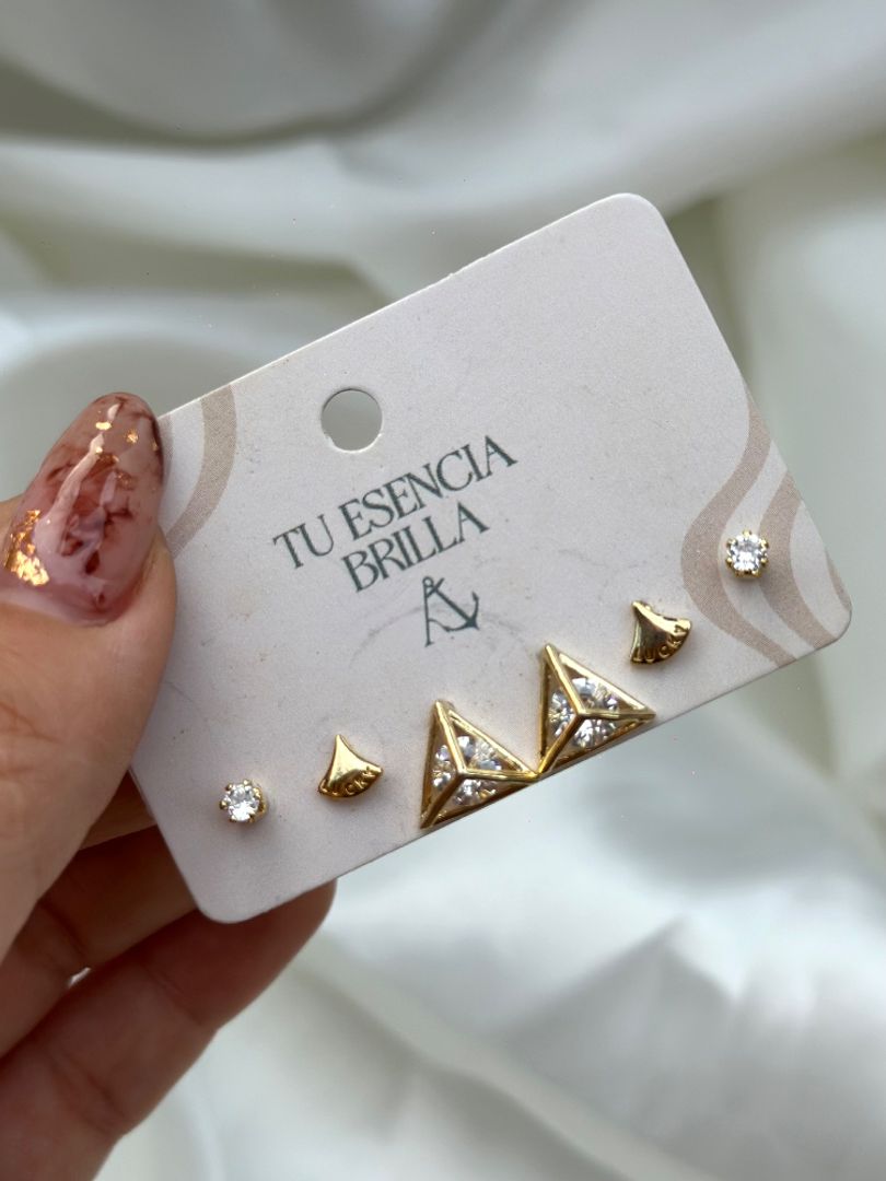 Set topo trío triángulo