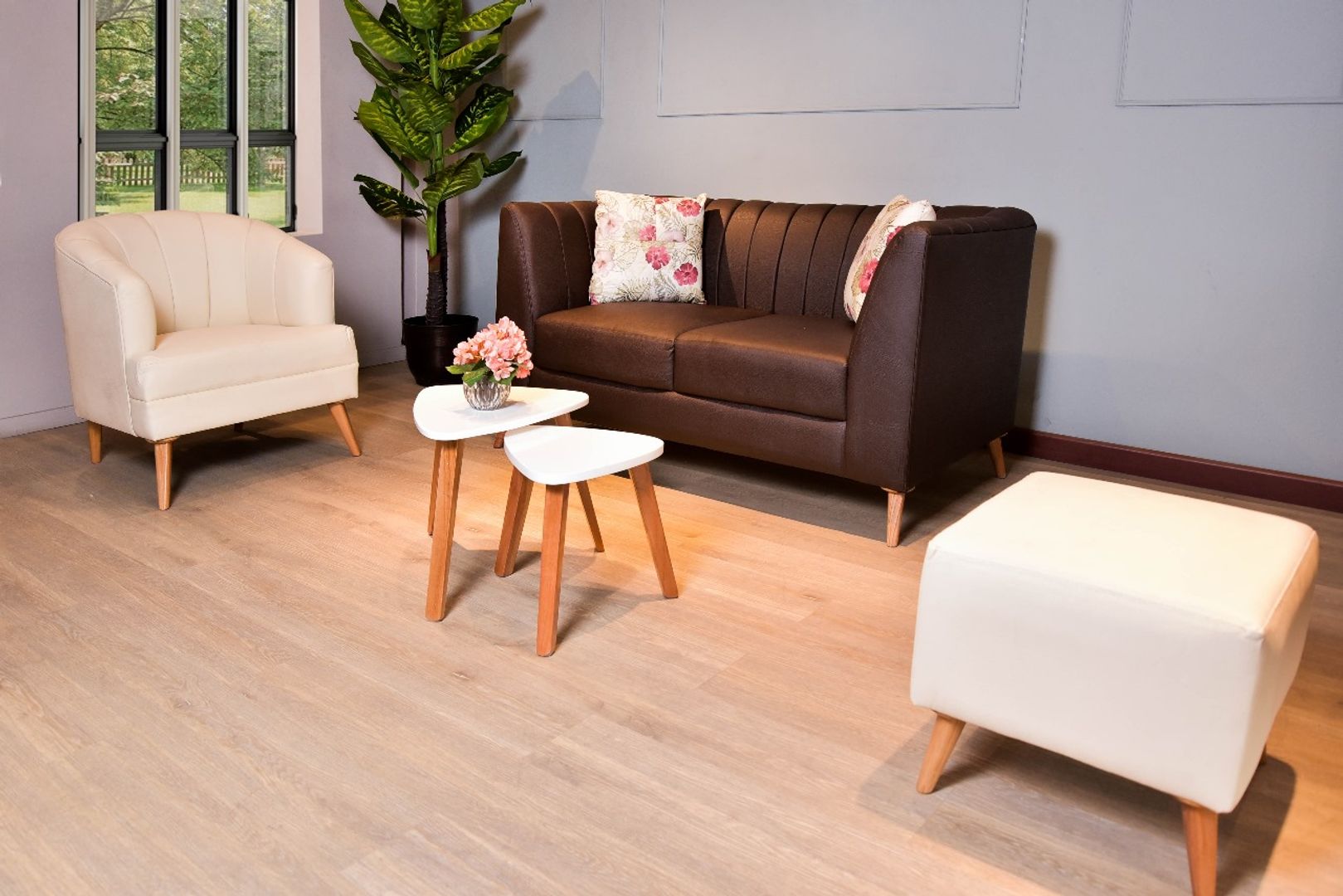 SALA PLATINO PRANNA CHOCOLATE Y BEIGE