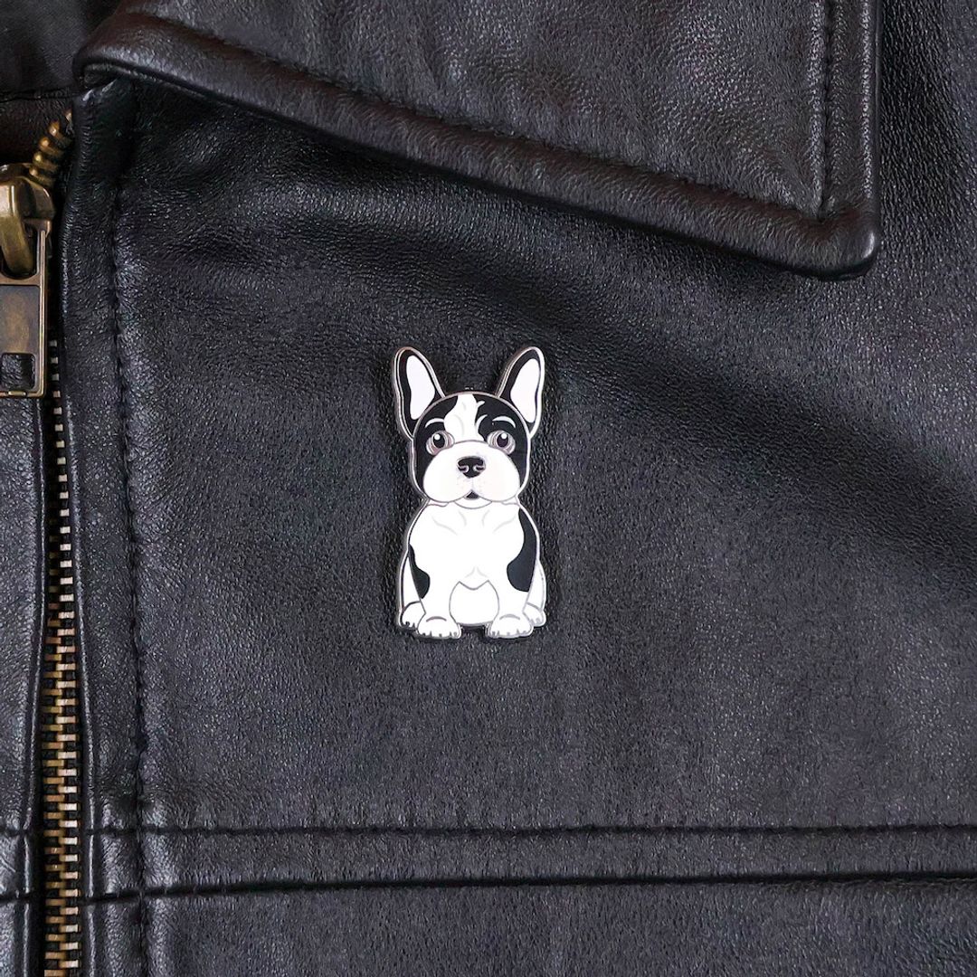 PIN BULLDOG FRANCES BLANCO NEGRO