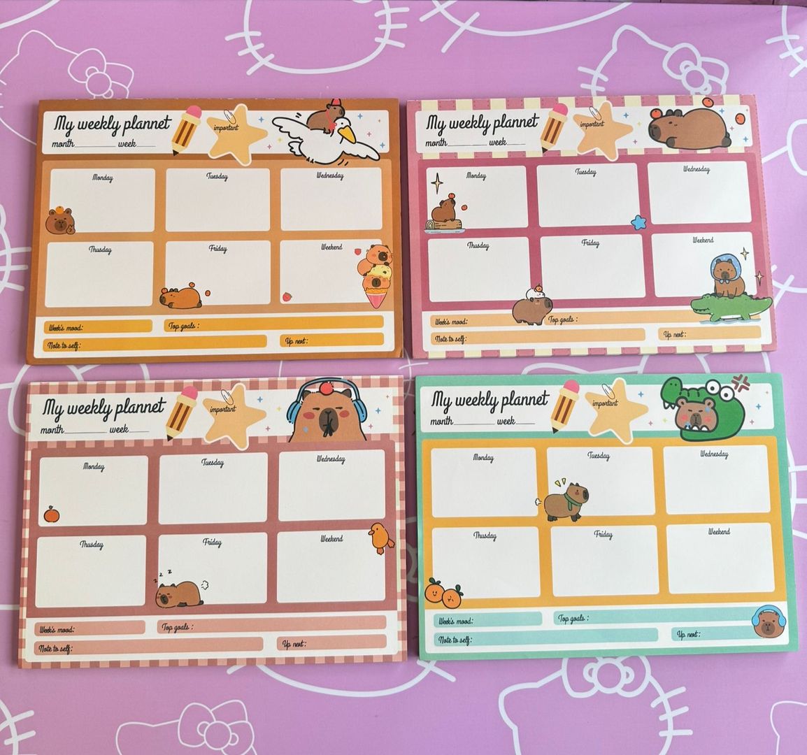 Planeador semanal capibara 