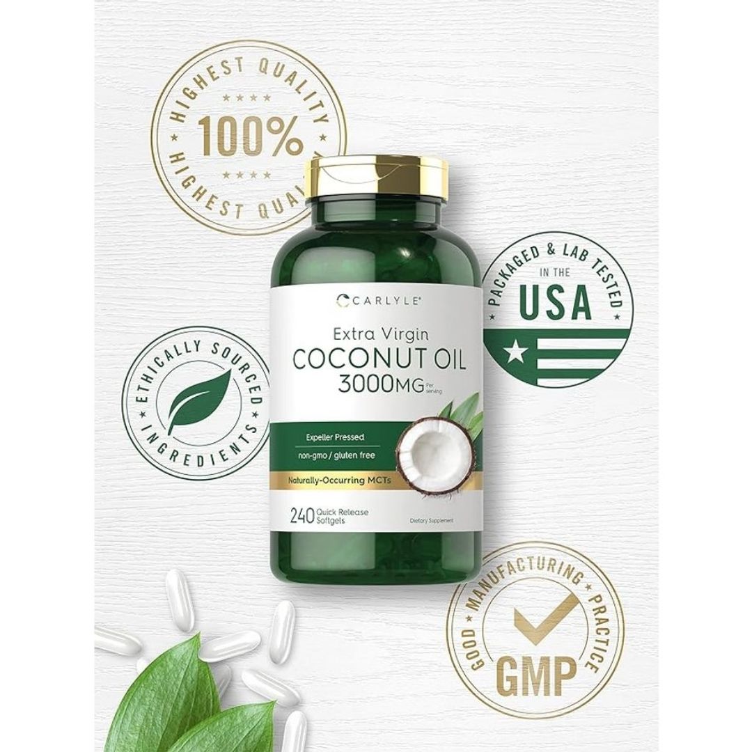 Aceite de coco | 3000 mg | 240 softgels