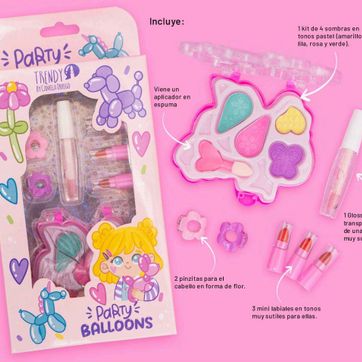 Imagen del producto Kit De Maquillaje Para Niñas Party Balloons Ref KPB1850