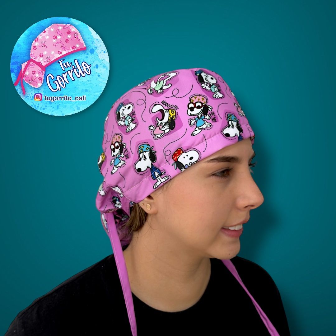 Snoopy gorritos fondo rosa 