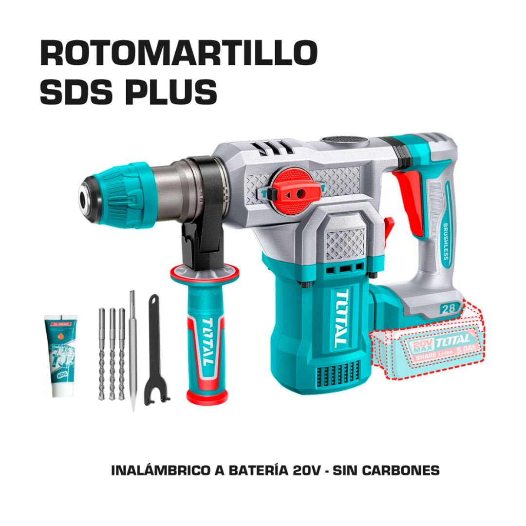 ROTOMARTILLO DEMOLEDOR EN CAJA SIN BATERIA NI CARGADOR 28MM