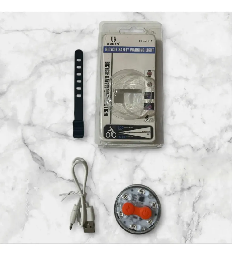 LUZ DE SEGURIDAD RECARGABLE PARA BICICLETA QX-WO7B  