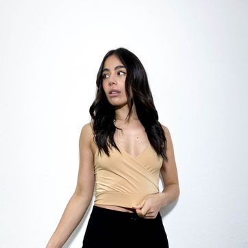 CROP TOP TIRAS ACETATO  - imagen 1