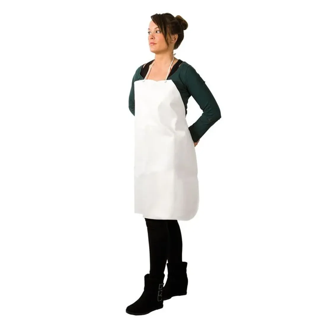     E DELANTAL HULE BLANCO CARNICERO 