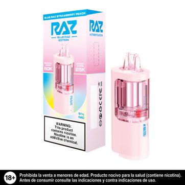 Imagen del producto Raz Pod Blue Raz Strawberry Peach 50.000 Puffs