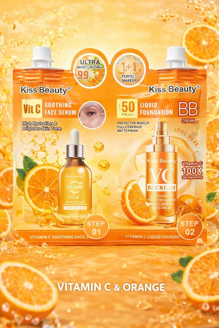 SERUM Y BASE VITAMINA C KISS BEAUTY