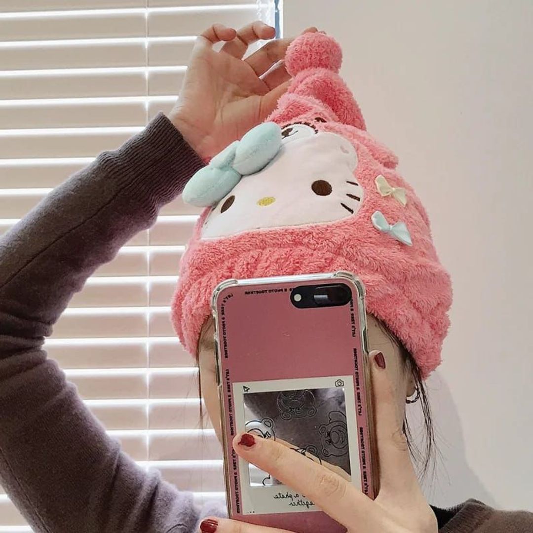 TOALLA GORRO MICROFIBRA SAN RIO 