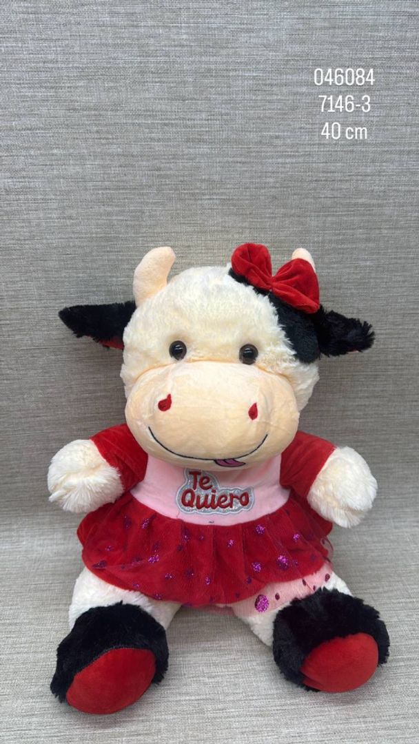 VACA CON VESTIDO DE 40 CM