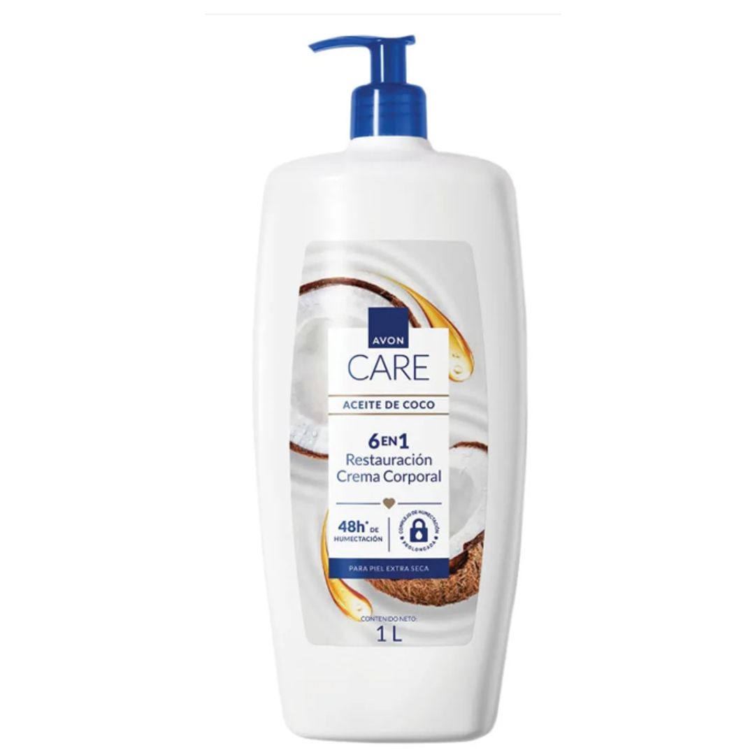 1 LITRO AVON CARE 6 EN 1 CREMACORPORAL ACEITE DE COCO - 1000 ML