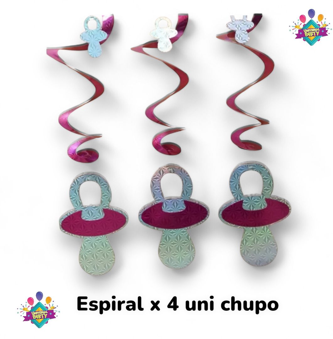 ESPIRAL CHUPO X 4 UNI